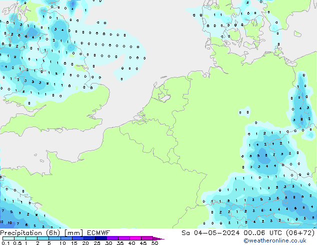 Z500/Rain (+SLP)/Z850 ECMWF сб 04.05.2024 06 UTC