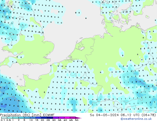 Z500/Rain (+SLP)/Z850 ECMWF so. 04.05.2024 12 UTC