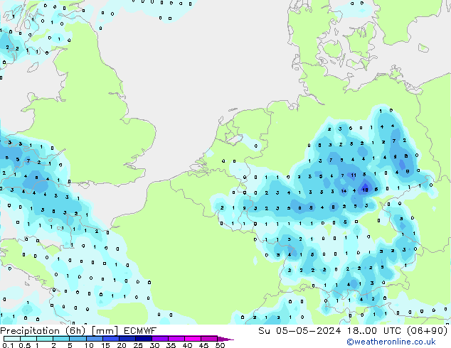 Z500/Rain (+SLP)/Z850 ECMWF dom 05.05.2024 00 UTC