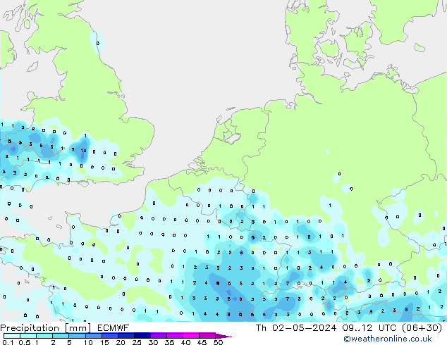 Precipitazione ECMWF gio 02.05.2024 12 UTC