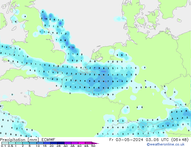 Précipitation ECMWF ven 03.05.2024 06 UTC