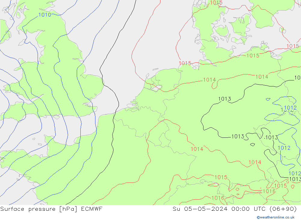 Surface pressure ECMWF Su 05.05.2024 00 UTC