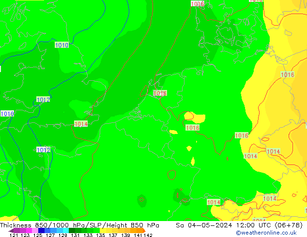 Thck 850-1000 hPa ECMWF Sa 04.05.2024 12 UTC