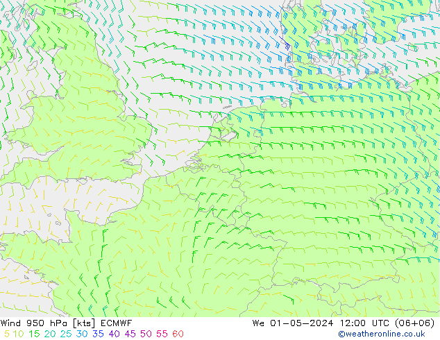  950 hPa ECMWF  01.05.2024 12 UTC