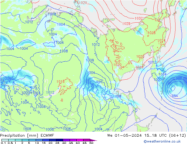 Precipitación ECMWF mié 01.05.2024 18 UTC