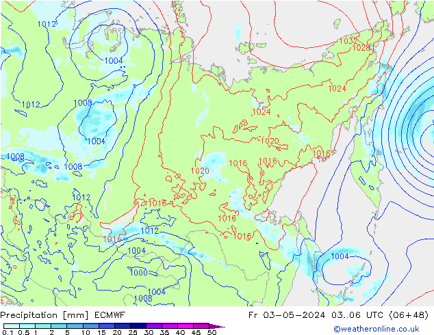 Precipitación ECMWF vie 03.05.2024 06 UTC
