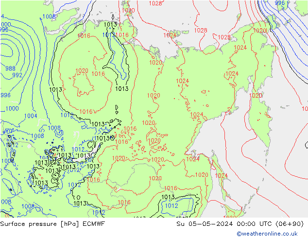 pression de l'air ECMWF dim 05.05.2024 00 UTC