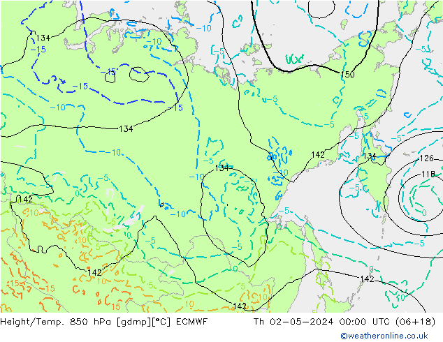 Z500/Rain (+SLP)/Z850 ECMWF Čt 02.05.2024 00 UTC