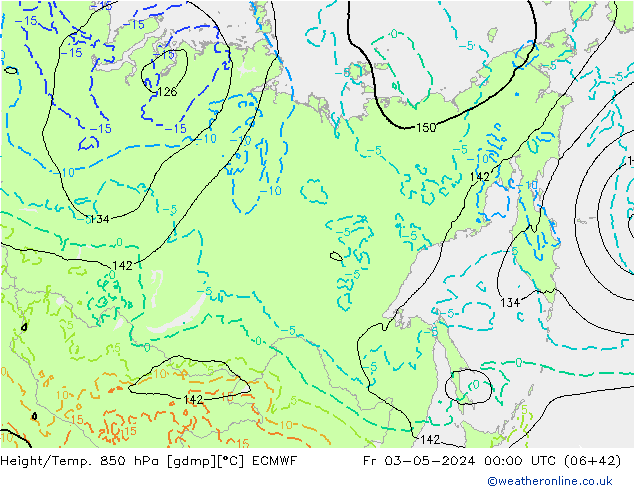 Z500/Rain (+SLP)/Z850 ECMWF пт 03.05.2024 00 UTC