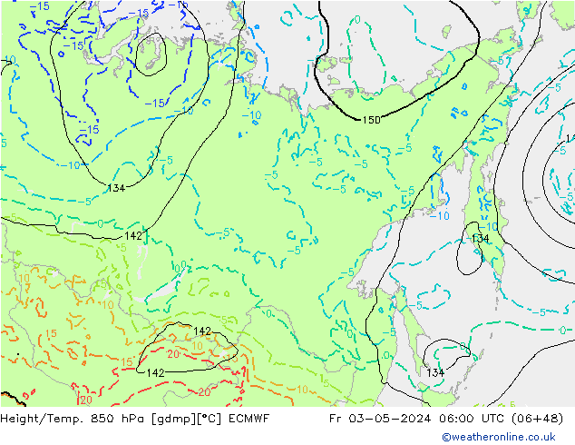 Z500/Rain (+SLP)/Z850 ECMWF пт 03.05.2024 06 UTC