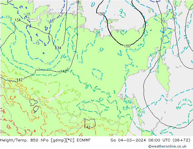 Z500/Rain (+SLP)/Z850 ECMWF Sa 04.05.2024 06 UTC