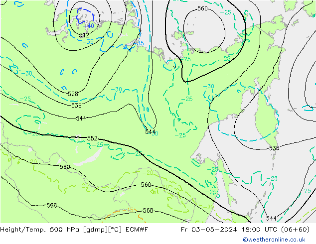 Z500/Rain (+SLP)/Z850 ECMWF Sex 03.05.2024 18 UTC