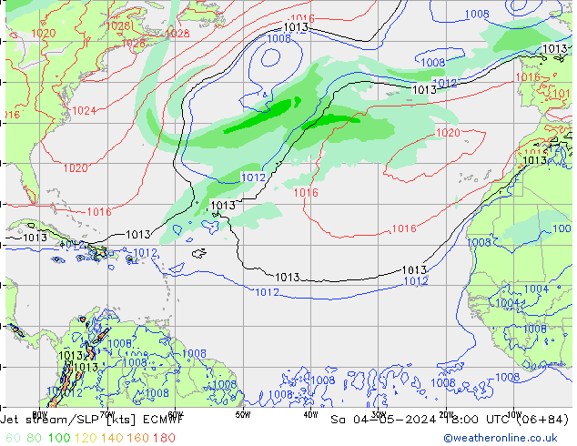 Jet stream ECMWF Sáb 04.05.2024 18 UTC