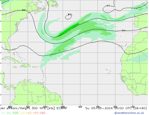 Courant-jet ECMWF dim 05.05.2024 00 UTC