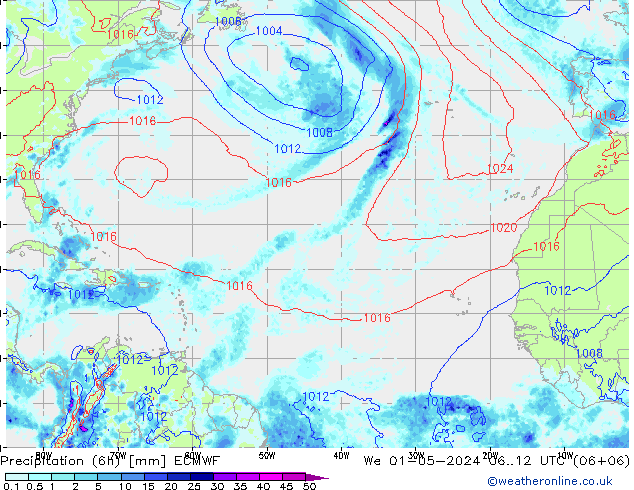 Z500/Rain (+SLP)/Z850 ECMWF St 01.05.2024 12 UTC