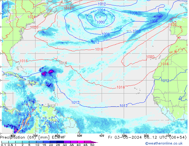 Z500/Rain (+SLP)/Z850 ECMWF пт 03.05.2024 12 UTC