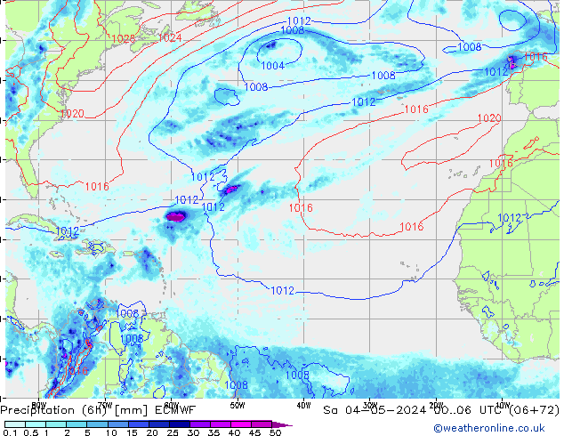 Z500/Rain (+SLP)/Z850 ECMWF so. 04.05.2024 06 UTC