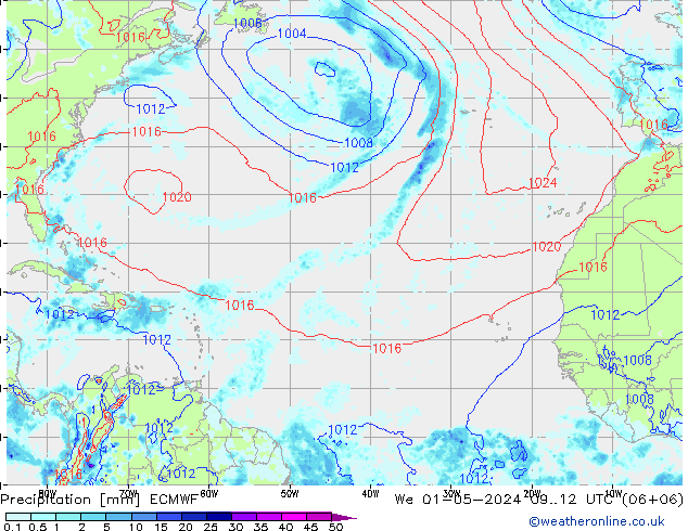 осадки ECMWF ср 01.05.2024 12 UTC