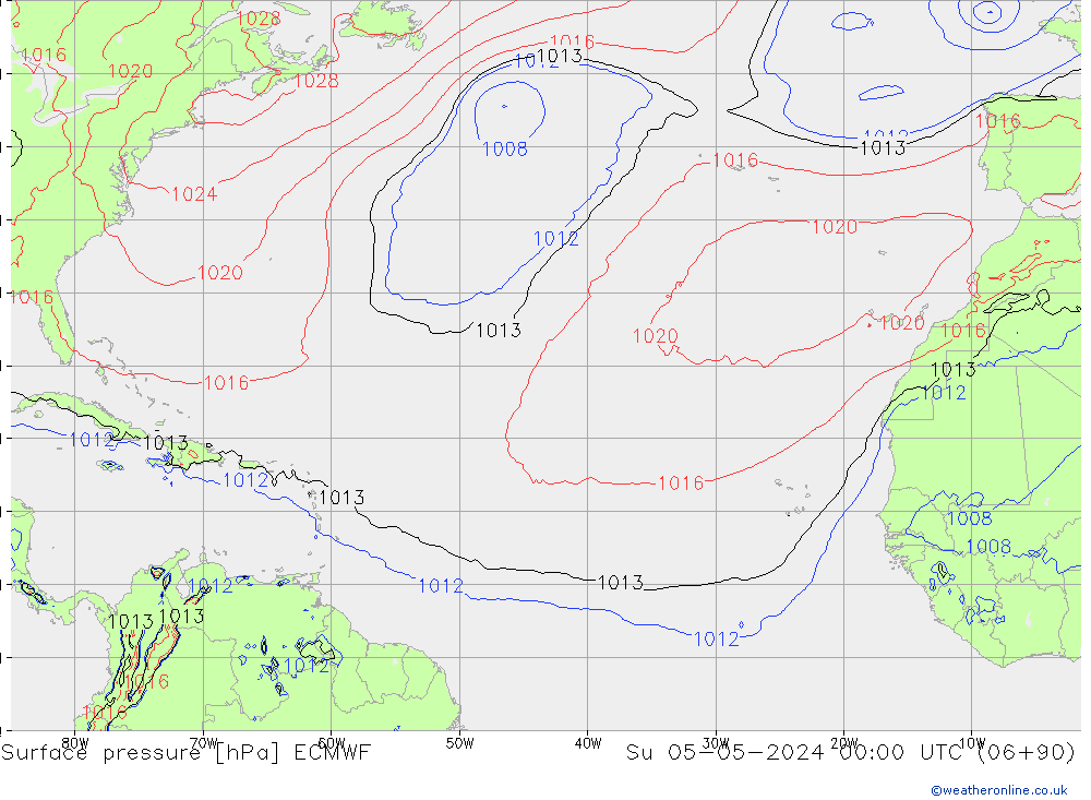 pression de l'air ECMWF dim 05.05.2024 00 UTC