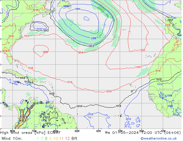 High wind areas ECMWF St 01.05.2024 12 UTC