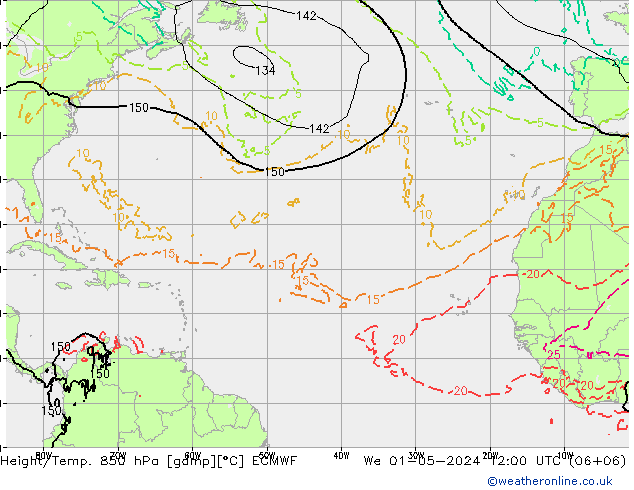 Z500/Regen(+SLP)/Z850 ECMWF wo 01.05.2024 12 UTC