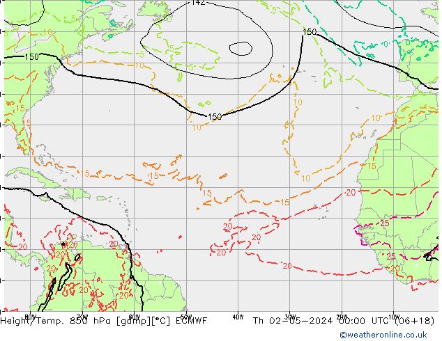 Z500/Rain (+SLP)/Z850 ECMWF jue 02.05.2024 00 UTC