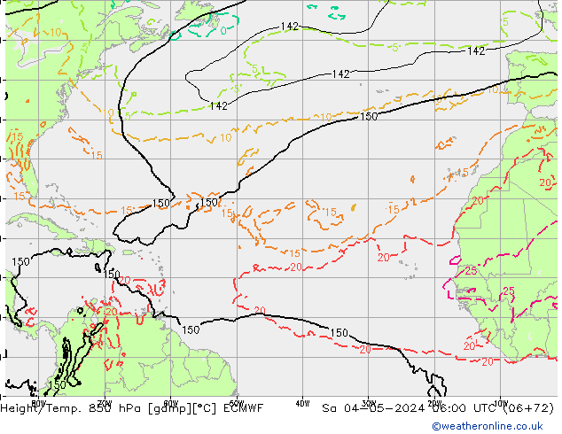 Z500/Rain (+SLP)/Z850 ECMWF Sa 04.05.2024 06 UTC