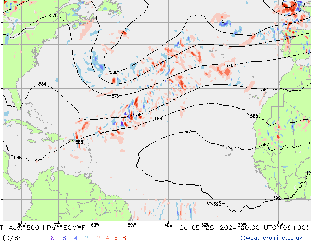 T-Adv. 500 hPa ECMWF dim 05.05.2024 00 UTC