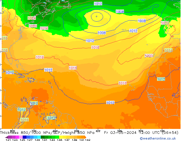 Thck 850-1000 hPa ECMWF  03.05.2024 12 UTC