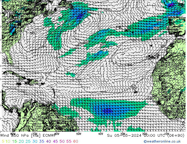 Vent 850 hPa ECMWF dim 05.05.2024 00 UTC