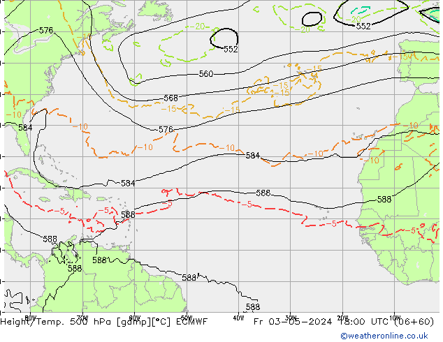 Z500/Rain (+SLP)/Z850 ECMWF ven 03.05.2024 18 UTC