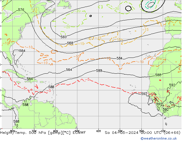 Z500/Rain (+SLP)/Z850 ECMWF Sa 04.05.2024 00 UTC