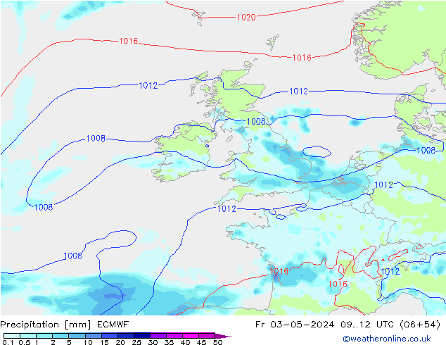 Yağış ECMWF Cu 03.05.2024 12 UTC