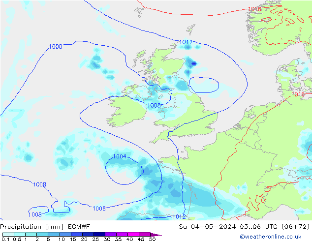 Precipitation ECMWF Sa 04.05.2024 06 UTC