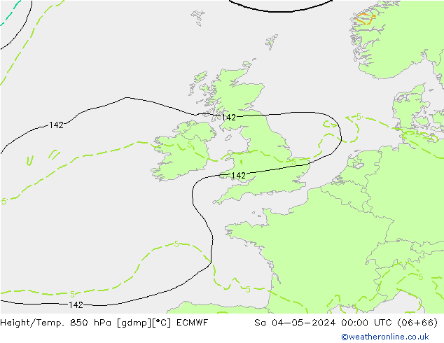 Z500/Rain (+SLP)/Z850 ECMWF Sa 04.05.2024 00 UTC