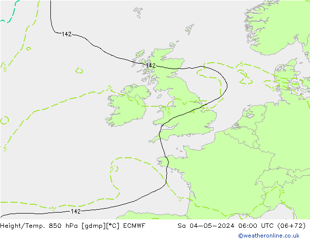 Z500/Rain (+SLP)/Z850 ECMWF so. 04.05.2024 06 UTC