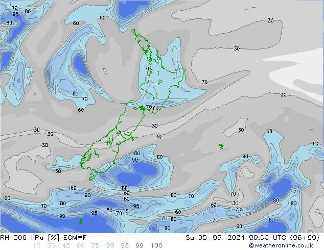 RH 300 hPa ECMWF So 05.05.2024 00 UTC