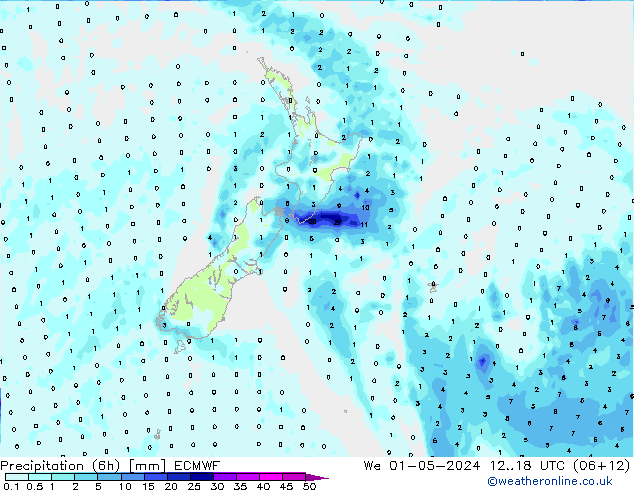 Z500/Rain (+SLP)/Z850 ECMWF ср 01.05.2024 18 UTC