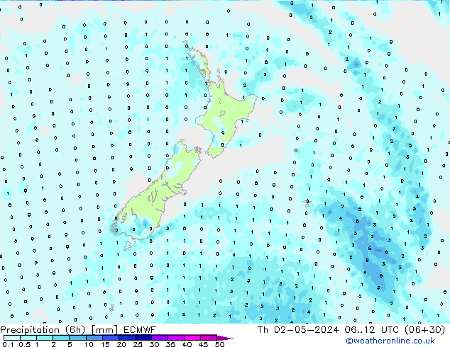 Z500/Regen(+SLP)/Z850 ECMWF do 02.05.2024 12 UTC