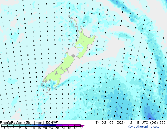 Z500/Rain (+SLP)/Z850 ECMWF gio 02.05.2024 18 UTC