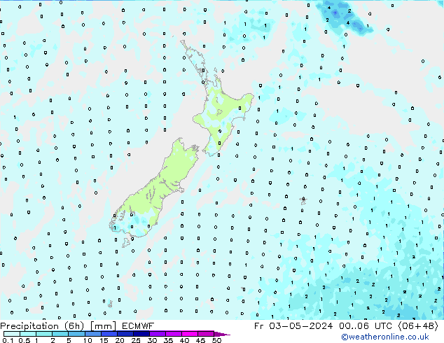 Z500/Rain (+SLP)/Z850 ECMWF Fr 03.05.2024 06 UTC