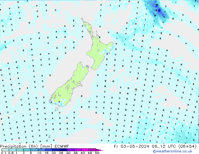 Z500/Yağmur (+YB)/Z850 ECMWF Cu 03.05.2024 12 UTC