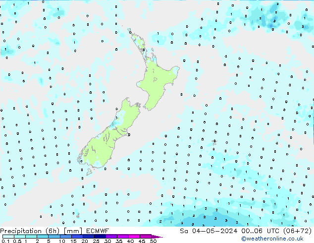 Precipitazione (6h) ECMWF sab 04.05.2024 06 UTC