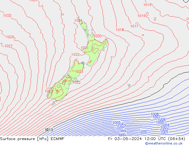 Surface pressure ECMWF Fr 03.05.2024 12 UTC