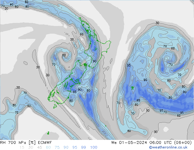 RV 700 hPa ECMWF wo 01.05.2024 06 UTC