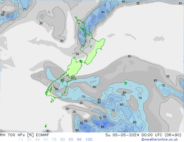 RH 700 hPa ECMWF Su 05.05.2024 00 UTC