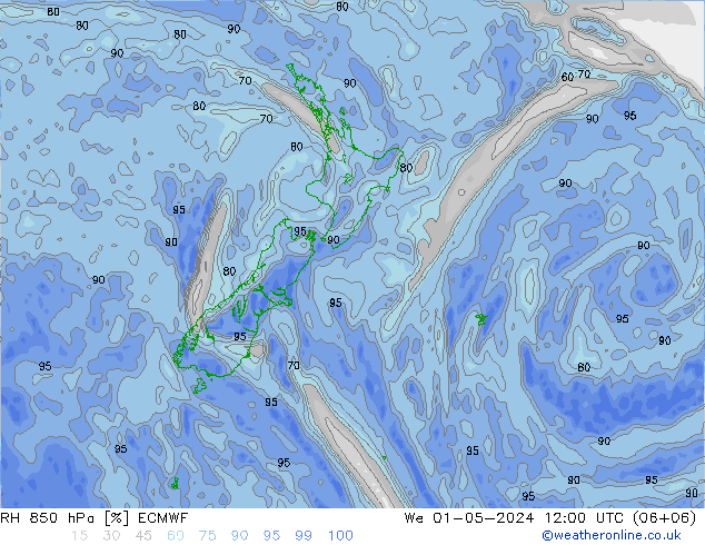 RH 850 hPa ECMWF  01.05.2024 12 UTC