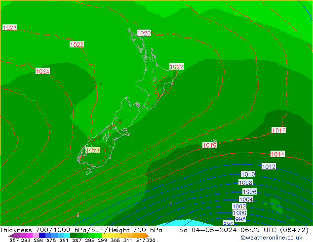 Thck 700-1000 hPa ECMWF sab 04.05.2024 06 UTC