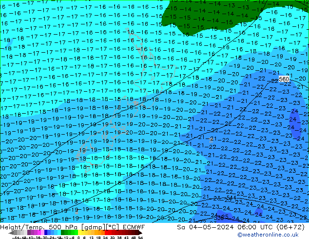 Z500/Rain (+SLP)/Z850 ECMWF Sa 04.05.2024 06 UTC