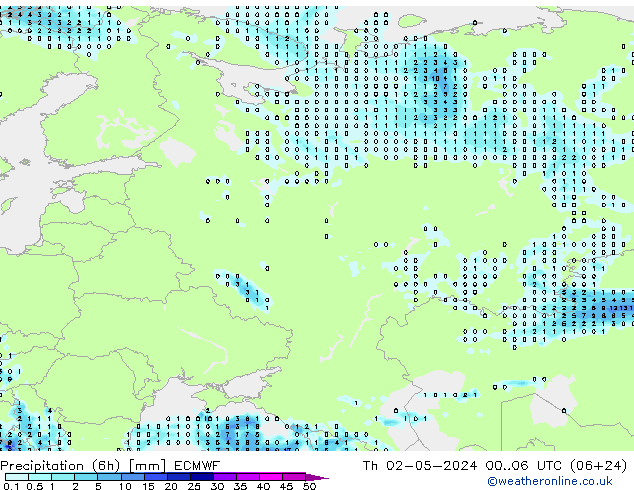 Z500/Rain (+SLP)/Z850 ECMWF чт 02.05.2024 06 UTC